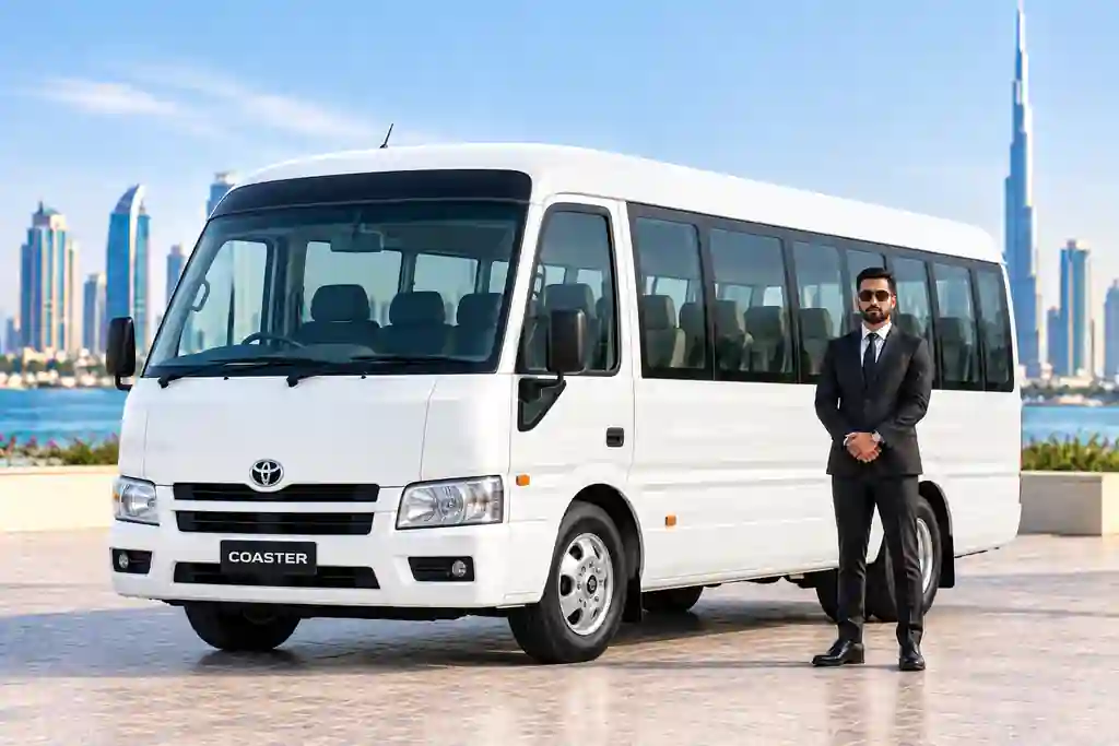 22 Seater Toyota Coaster With Driver in Dubai