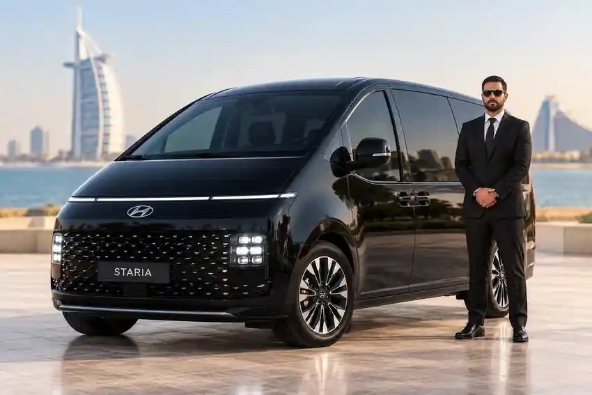 Honda Staria Van with driver Dubai