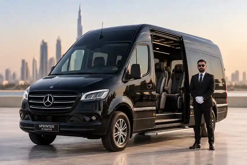 Mercedes Sprinter 10 Seater with driver Dubai