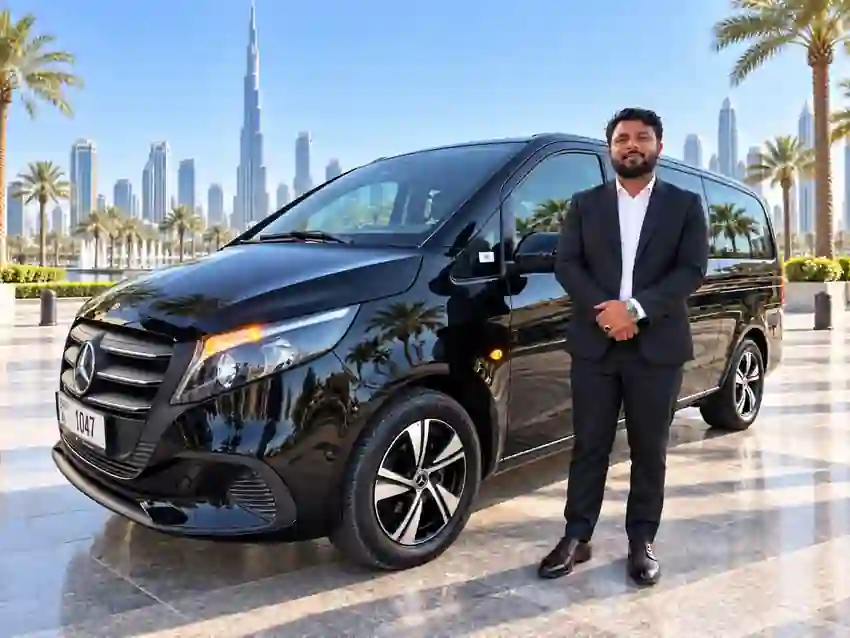 Mercedes V Class with driver Dubai