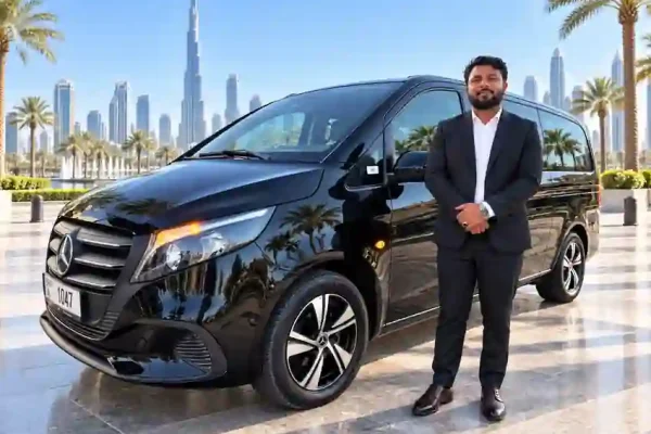 Mercedes V Class with driver Dubai